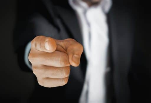 Finger pointing at you